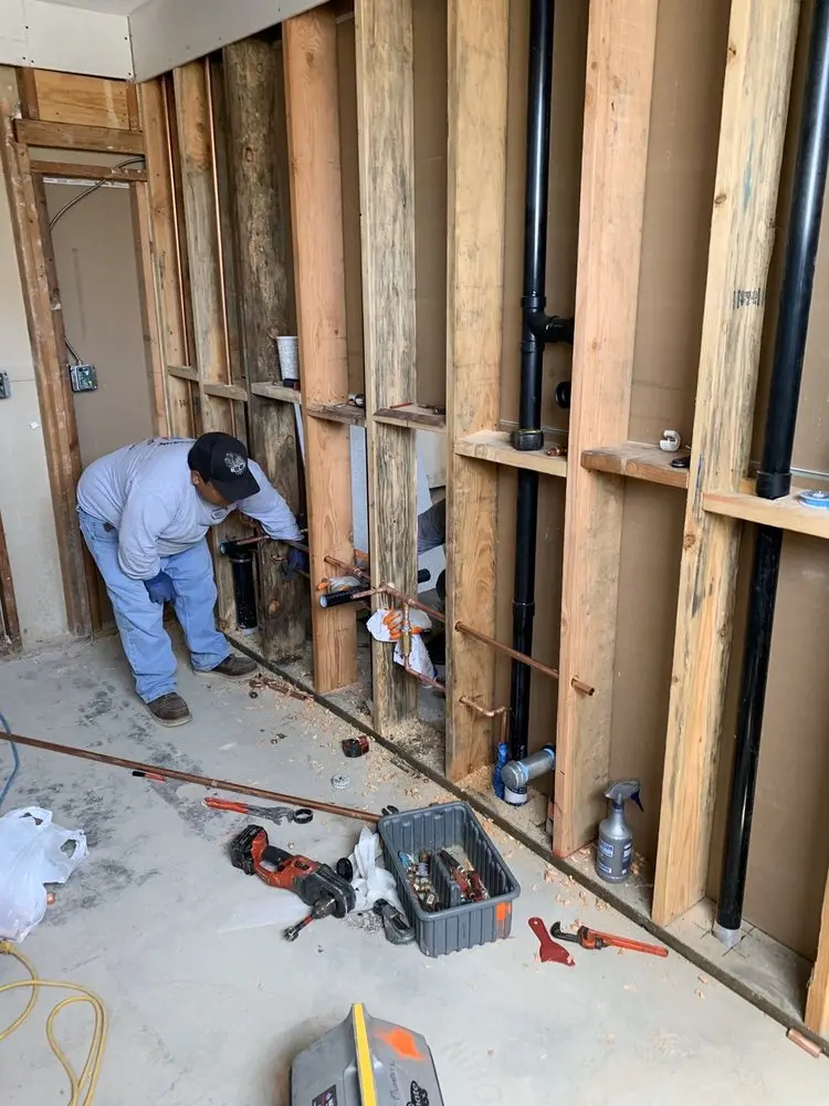 Commercial rough-in plumbing for Gas Line Repair in Richardson